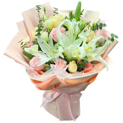 常德10朵玫瑰百合混搭，爱是难忘时刻